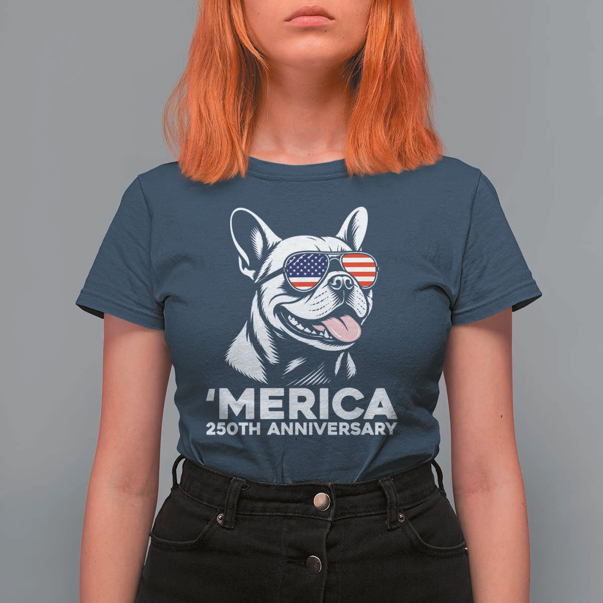 Merica French Bulldog Lover T Shirt For Women 250th Anniversary Gift