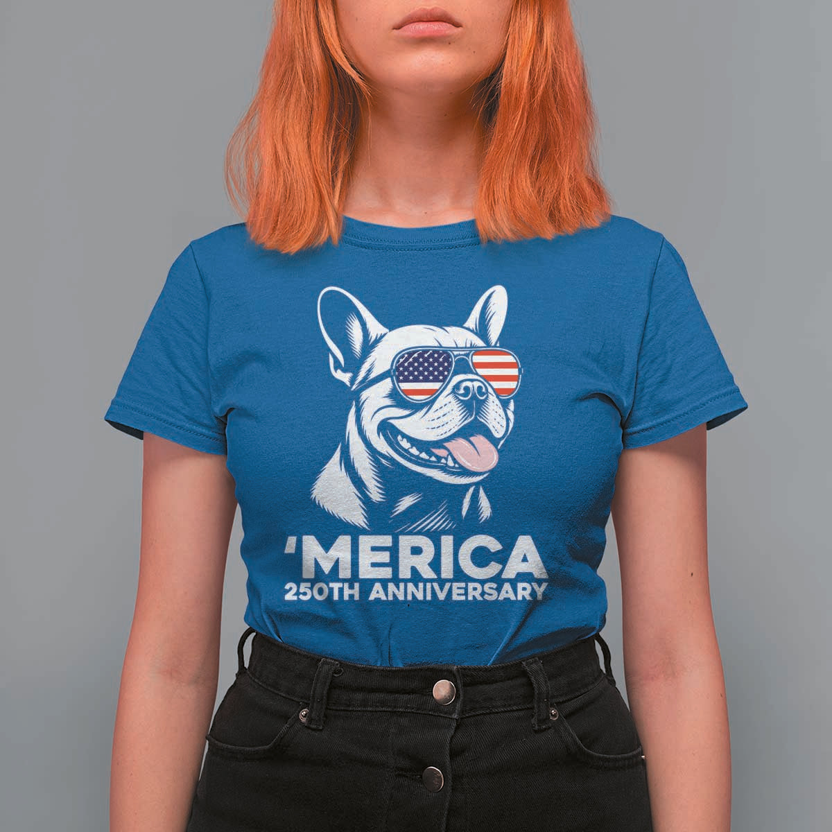 Merica French Bulldog Lover T Shirt For Women 250th Anniversary Gift