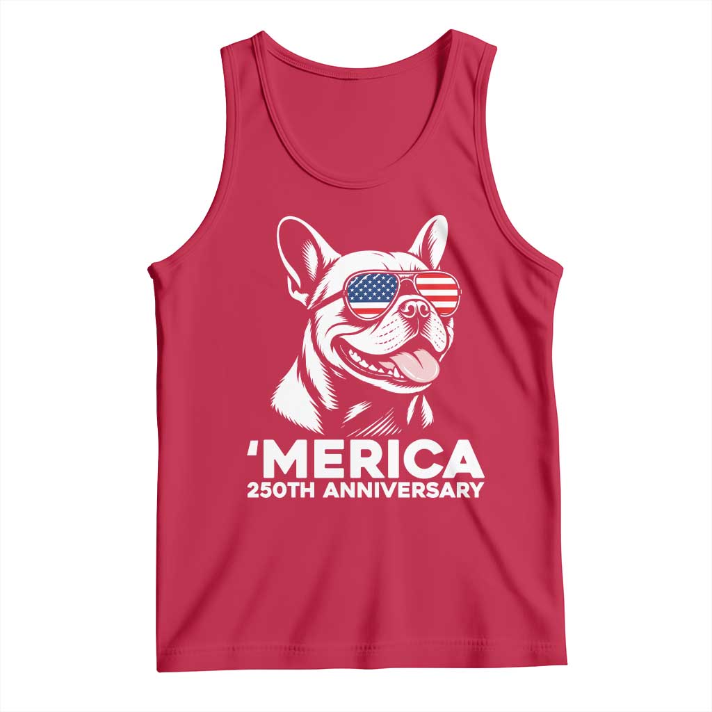 Merica French Bulldog Lover Tank Top 250th Anniversary Gift