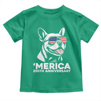 Merica French Bulldog Lover Toddler T Shirt 250th Anniversary Gift