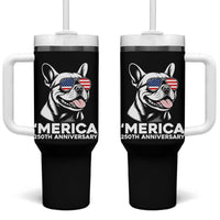 Merica French Bulldog Lover Tumbler With Handle 250th Anniversary Gift