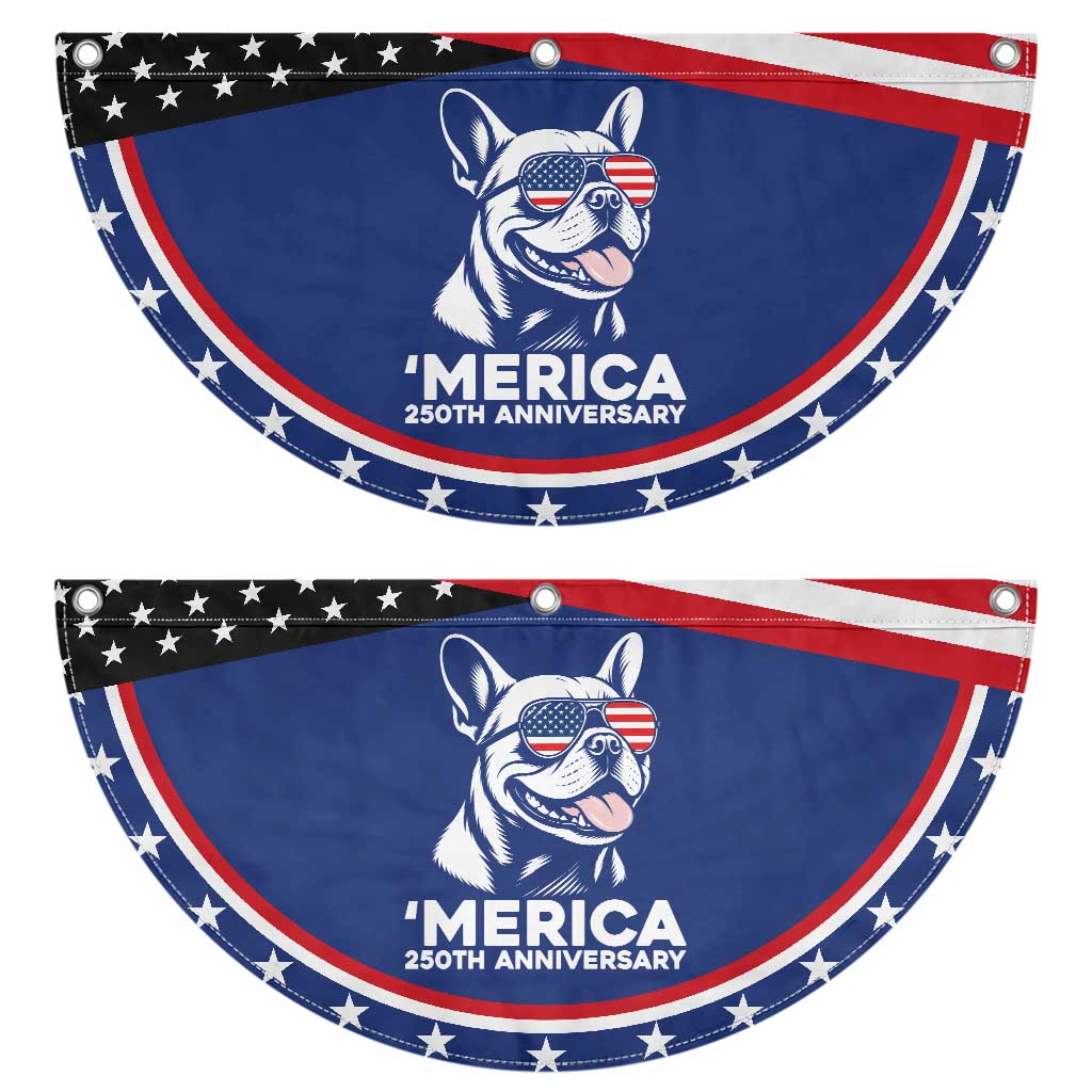 Merica French Bulldog Lover Patriotic Fan Flag 250th Anniversary Gift