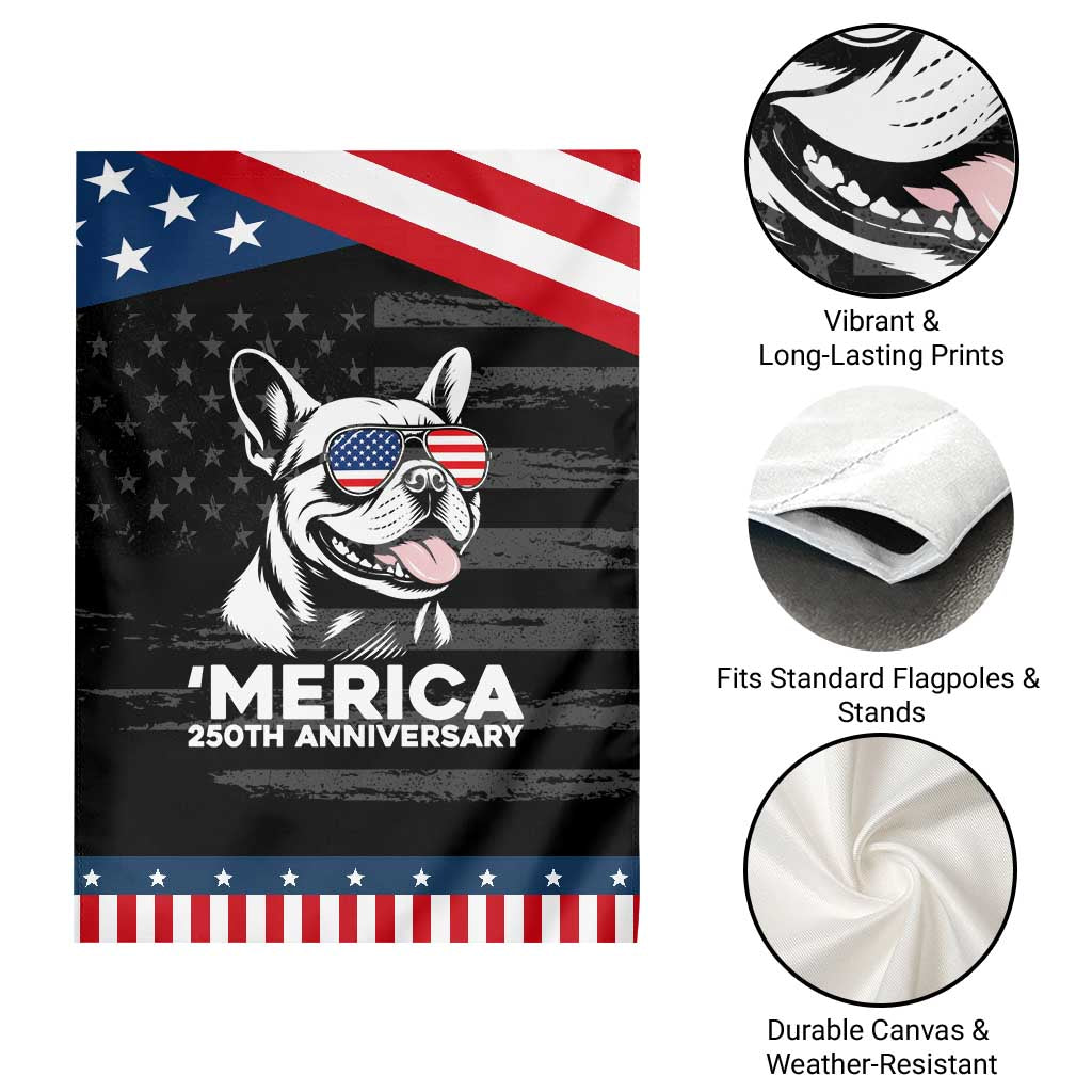 Merica French Bulldog Lover Patriotic Garden Flag 250th Anniversary Gift