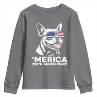 Merica French Bulldog Lover Youth Sweatshirt 250th Anniversary Gift