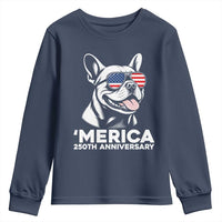 Merica French Bulldog Lover Youth Sweatshirt 250th Anniversary Gift