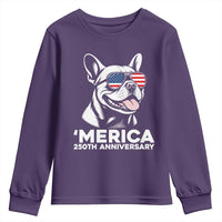 Merica French Bulldog Lover Youth Sweatshirt 250th Anniversary Gift