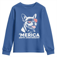 Merica French Bulldog Lover Youth Sweatshirt 250th Anniversary Gift