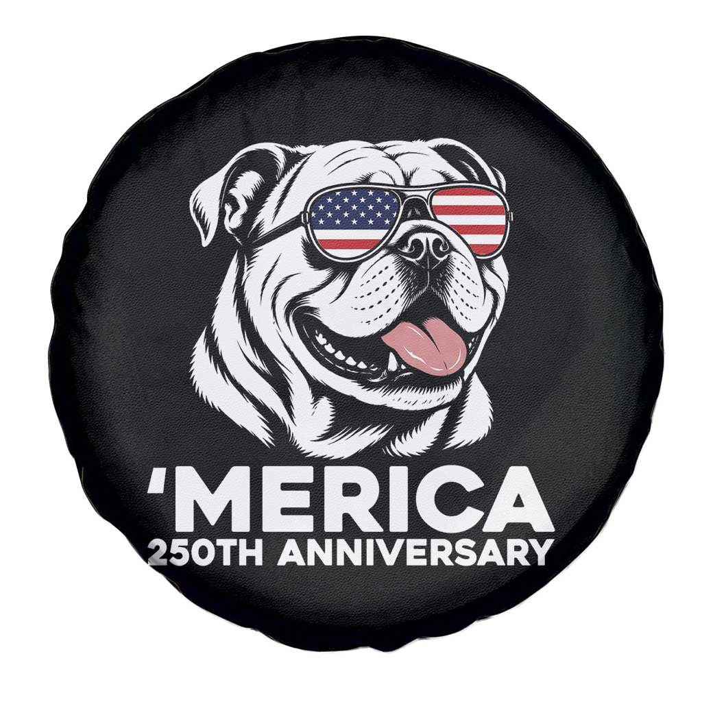 Merica English Bulldog Lover Spare Tire Cover 250th Anniversary Gift