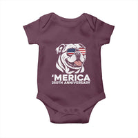 Merica English Bulldog Lover Baby Onesie 250th Anniversary Gift