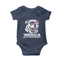 Merica English Bulldog Lover Baby Onesie 250th Anniversary Gift