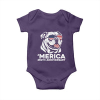 Merica English Bulldog Lover Baby Onesie 250th Anniversary Gift