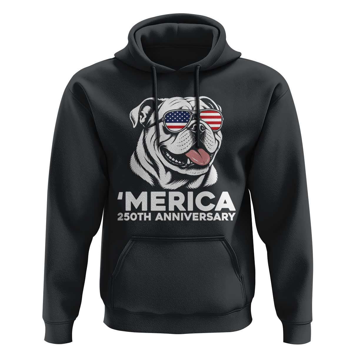 Merica English Bulldog Lover Hoodie 250th Anniversary Gift