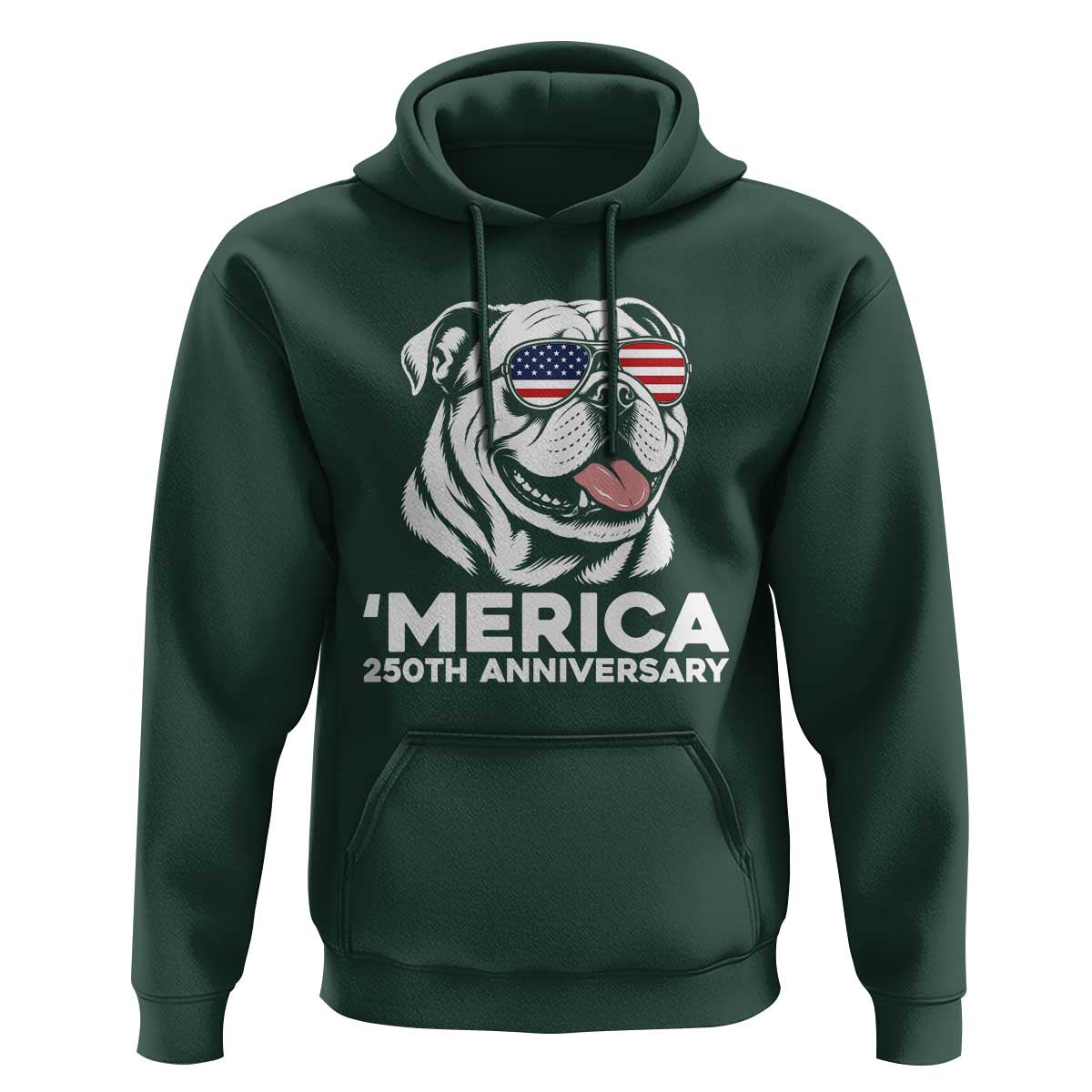 Merica English Bulldog Lover Hoodie 250th Anniversary Gift