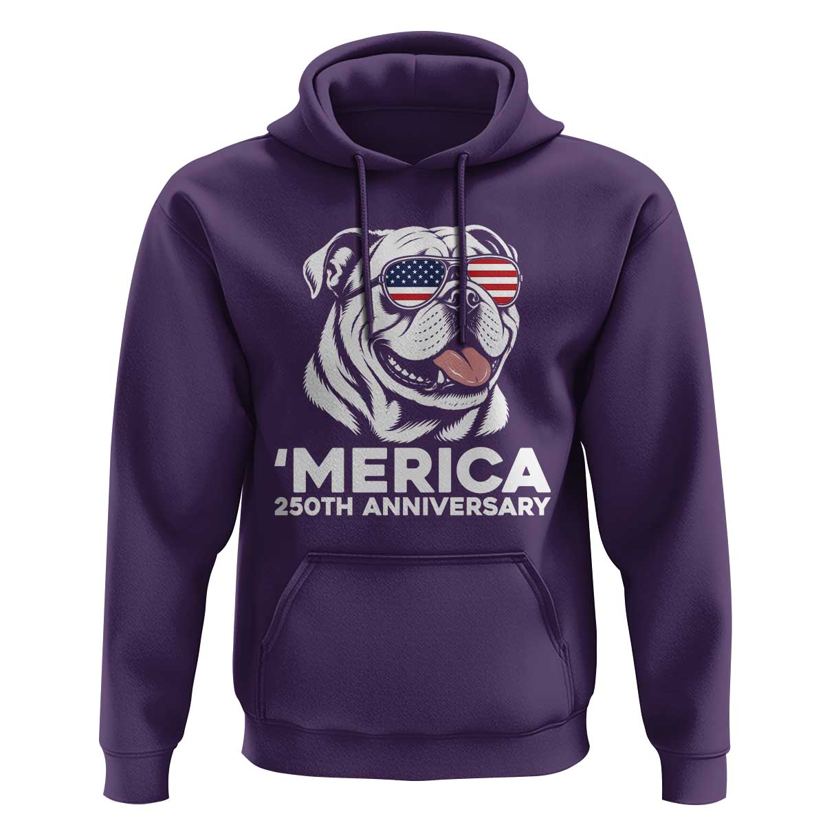 Merica English Bulldog Lover Hoodie 250th Anniversary Gift