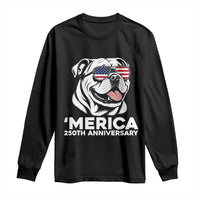 Merica English Bulldog Lover Long Sleeve Shirt 250th Anniversary Gift