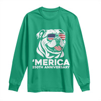 Merica English Bulldog Lover Long Sleeve Shirt 250th Anniversary Gift