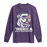 Merica English Bulldog Lover Long Sleeve Shirt 250th Anniversary Gift