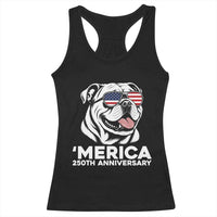 Merica English Bulldog Lover Racerback Tank Top 250th Anniversary Gift