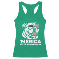 Merica English Bulldog Lover Racerback Tank Top 250th Anniversary Gift