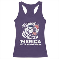 Merica English Bulldog Lover Racerback Tank Top 250th Anniversary Gift