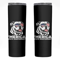 Merica English Bulldog Lover Skinny Tumbler 250th Anniversary Gift