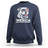 Merica English Bulldog Lover Sweatshirt 250th Anniversary Gift
