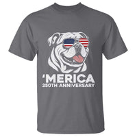 Merica English Bulldog Lover T Shirt 250th Anniversary Gift