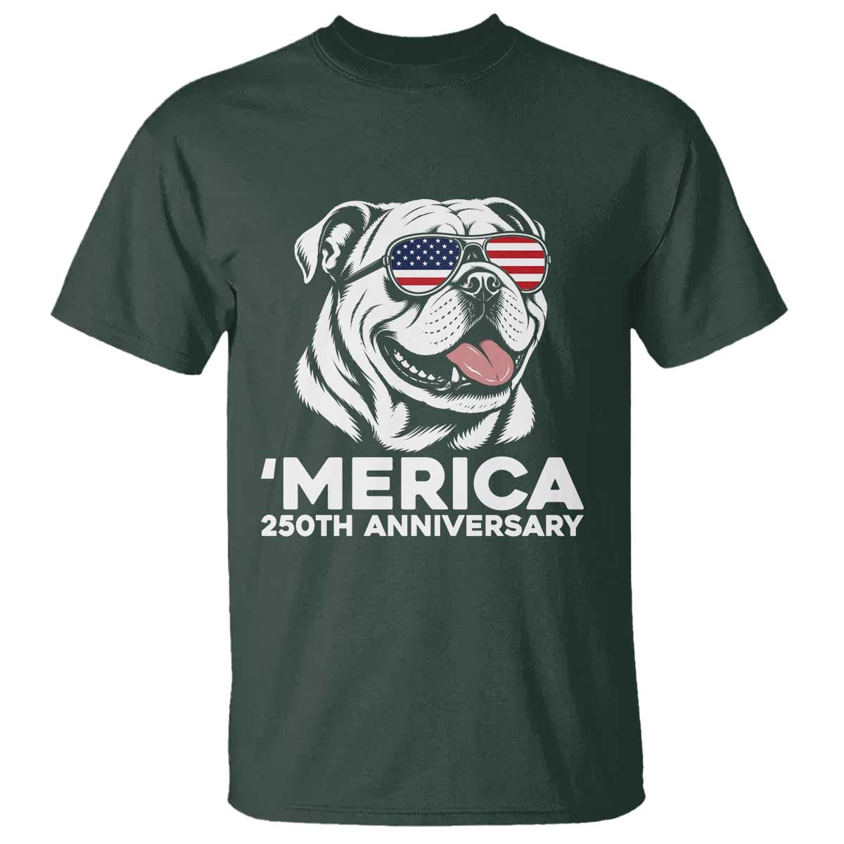 Merica English Bulldog Lover T Shirt 250th Anniversary Gift