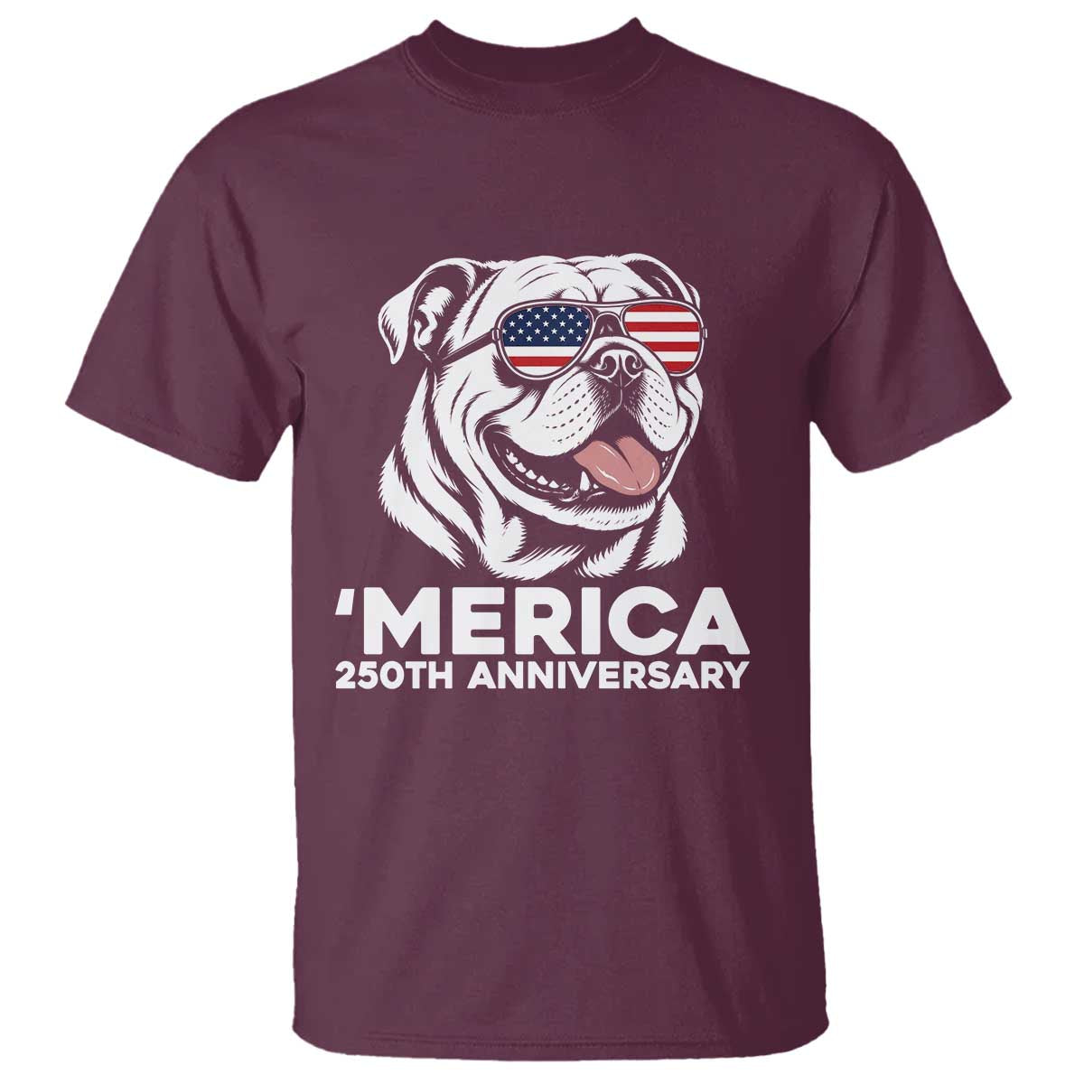 Merica English Bulldog Lover T Shirt 250th Anniversary Gift