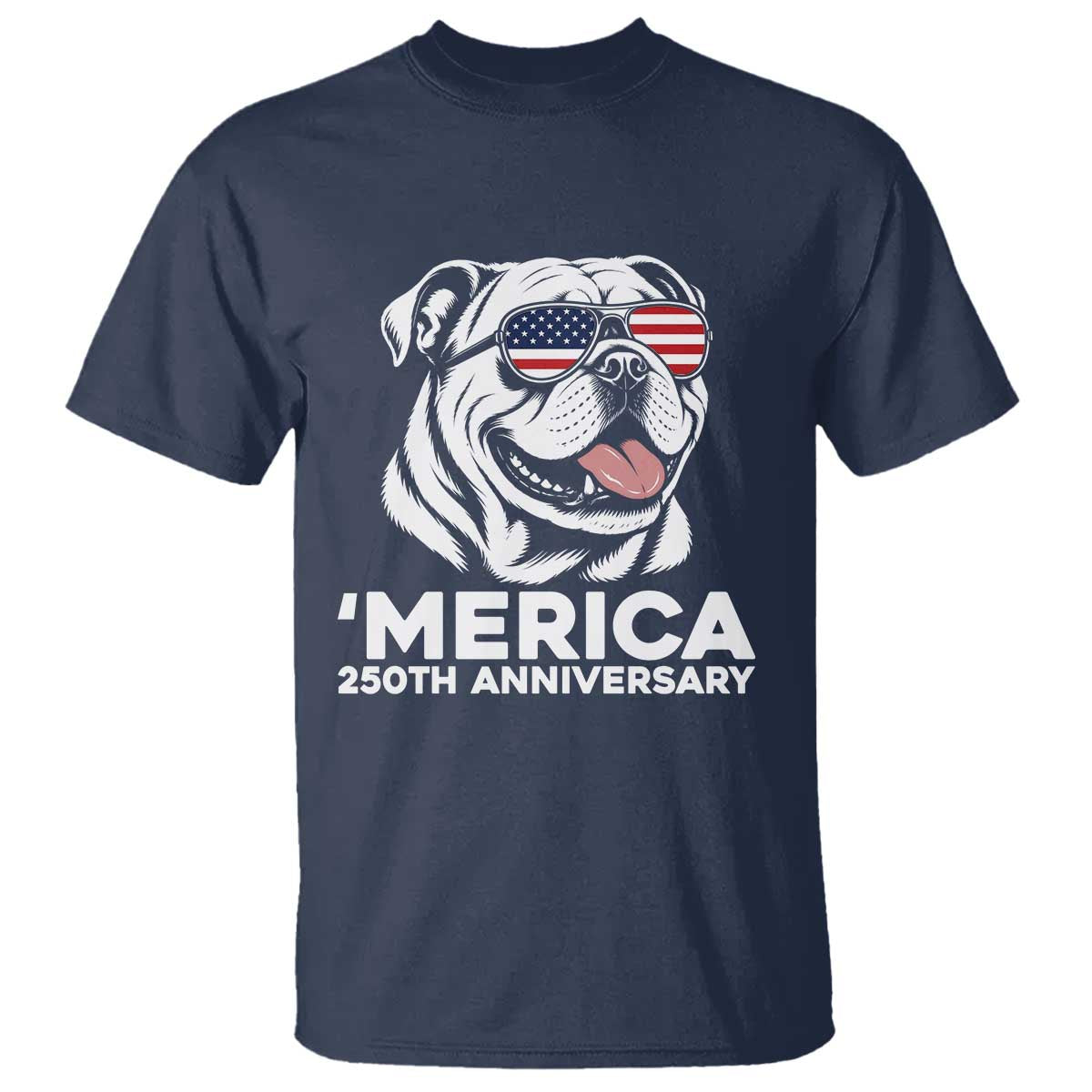 Merica English Bulldog Lover T Shirt 250th Anniversary Gift