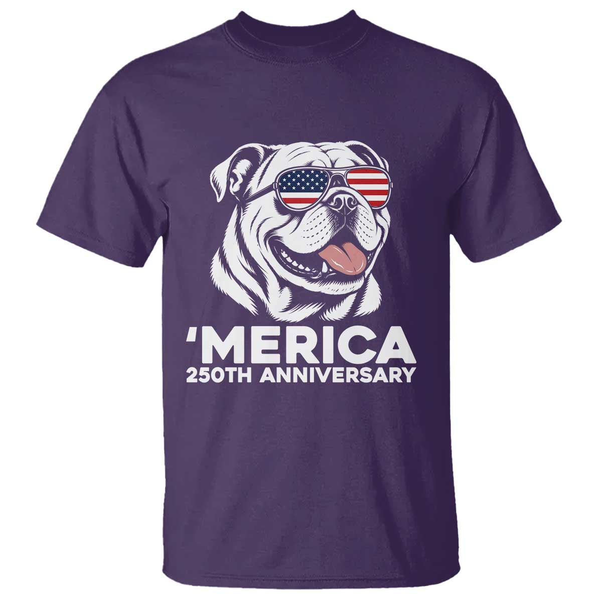 Merica English Bulldog Lover T Shirt 250th Anniversary Gift