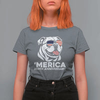 Merica English Bulldog Lover T Shirt For Women 250th Anniversary Gift