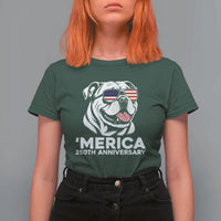 Merica English Bulldog Lover T Shirt For Women 250th Anniversary Gift