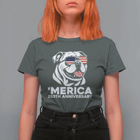 Merica English Bulldog Lover T Shirt For Women 250th Anniversary Gift