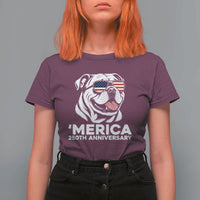 Merica English Bulldog Lover T Shirt For Women 250th Anniversary Gift