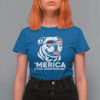 Merica English Bulldog Lover T Shirt For Women 250th Anniversary Gift