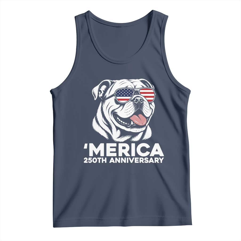 Merica English Bulldog Lover Tank Top 250th Anniversary Gift