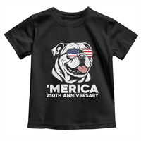 Merica English Bulldog Lover Toddler T Shirt 250th Anniversary Gift