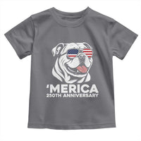 Merica English Bulldog Lover Toddler T Shirt 250th Anniversary Gift