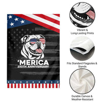 Merica English Bulldog Lover Patriotic Garden Flag 250th Anniversary Gift
