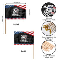 Merica English Bulldog Lover Patriotic Handheld Flag 250th Anniversary Gift TS12