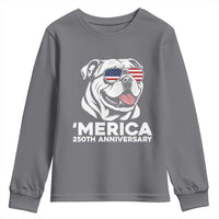 Merica English Bulldog Lover Youth Sweatshirt 250th Anniversary Gift