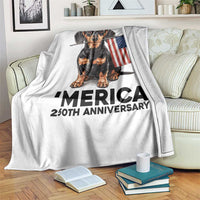 Merica Dachshund Lover Throw Blanket 250th Anniversary Gift