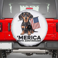 Merica Dachshund Lover Spare Tire Cover 250th Anniversary Gift