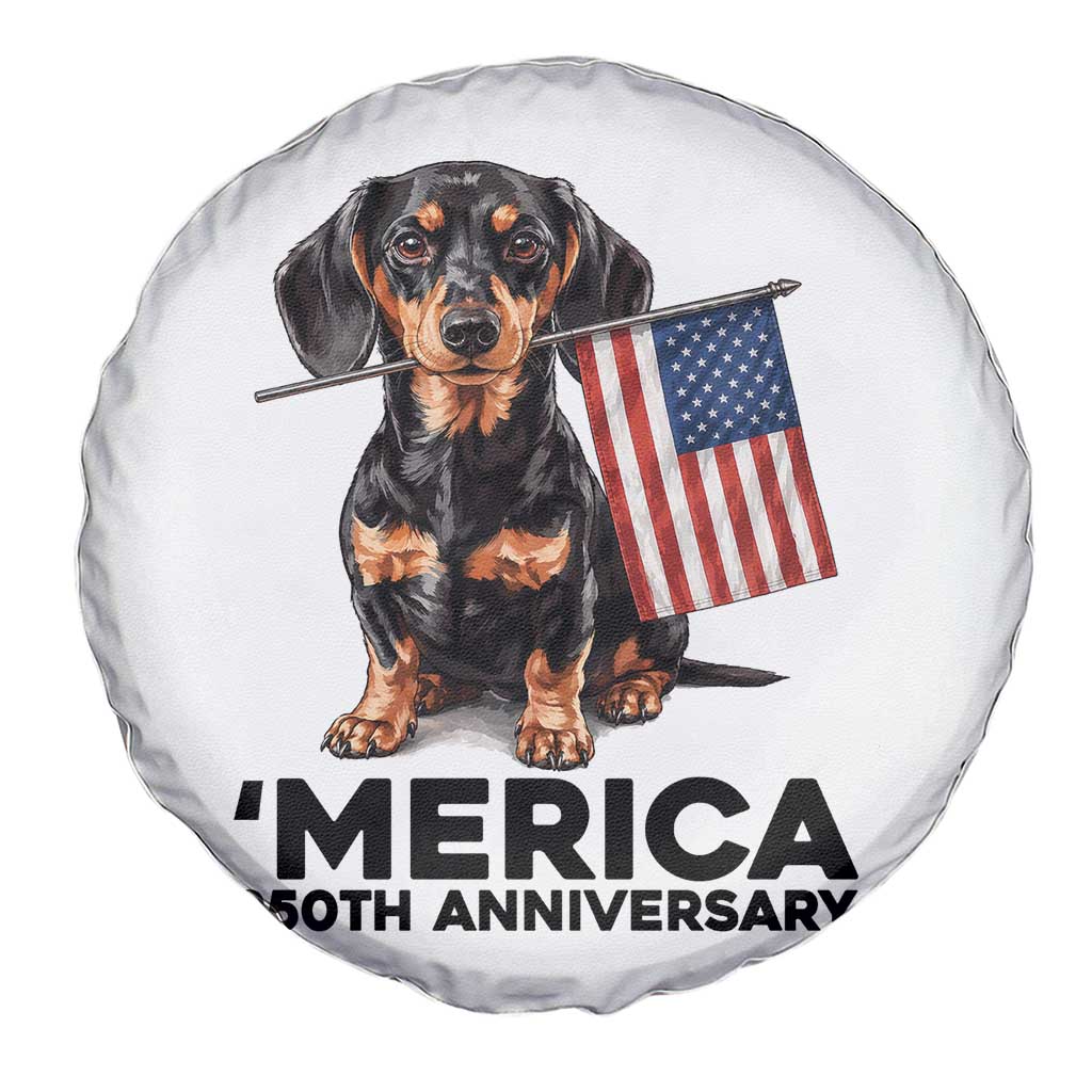Merica Dachshund Lover Spare Tire Cover 250th Anniversary Gift