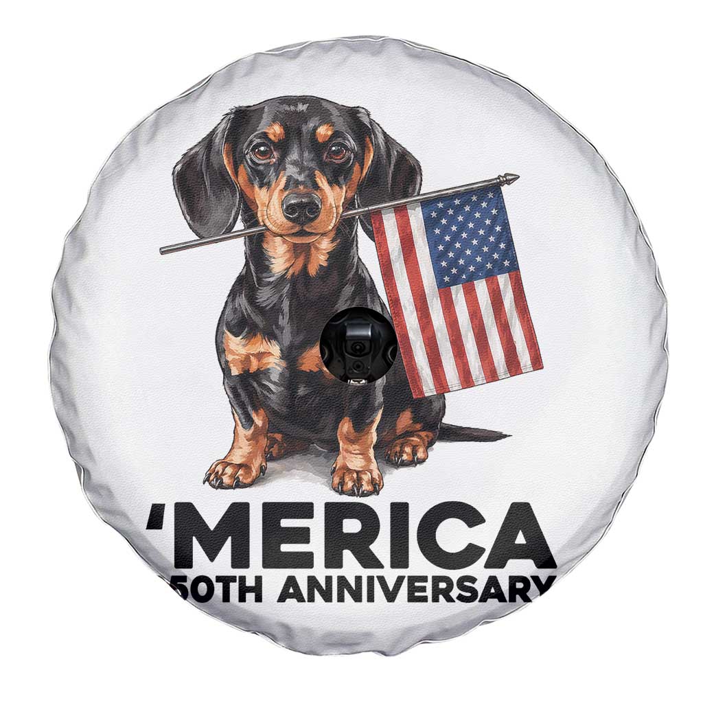 Merica Dachshund Lover Spare Tire Cover 250th Anniversary Gift