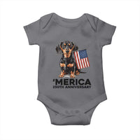 Merica Dachshund Lover Baby Onesie 250th Anniversary Gift
