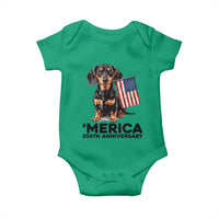 Merica Dachshund Lover Baby Onesie 250th Anniversary Gift