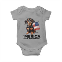 Merica Dachshund Lover Baby Onesie 250th Anniversary Gift