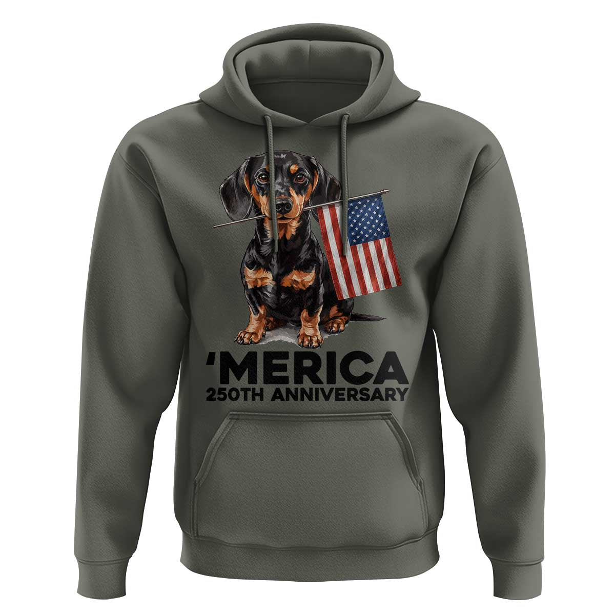 Merica Dachshund Lover Hoodie 250th Anniversary Gift